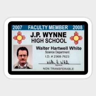 Walter White teacher Sticker